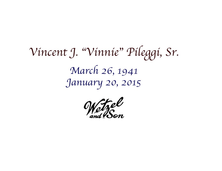 Obituary For Vincent J Pileggi Sr, Joe Pileggi Landscaping